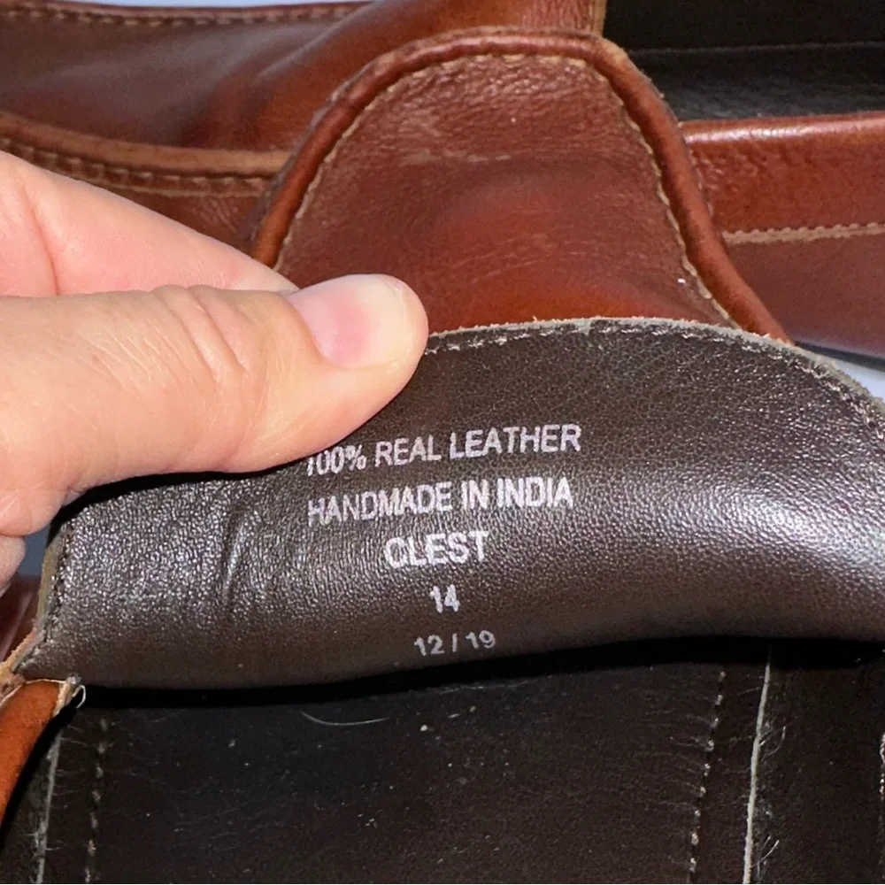 Anthony Veer Men’s Saddle Tan Ortholite®Calfskin Cleveland Driver Loafer-Size 14